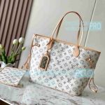 Copy L---V Neverfull MM Multicolor Beige Canvas Handbag M24905 